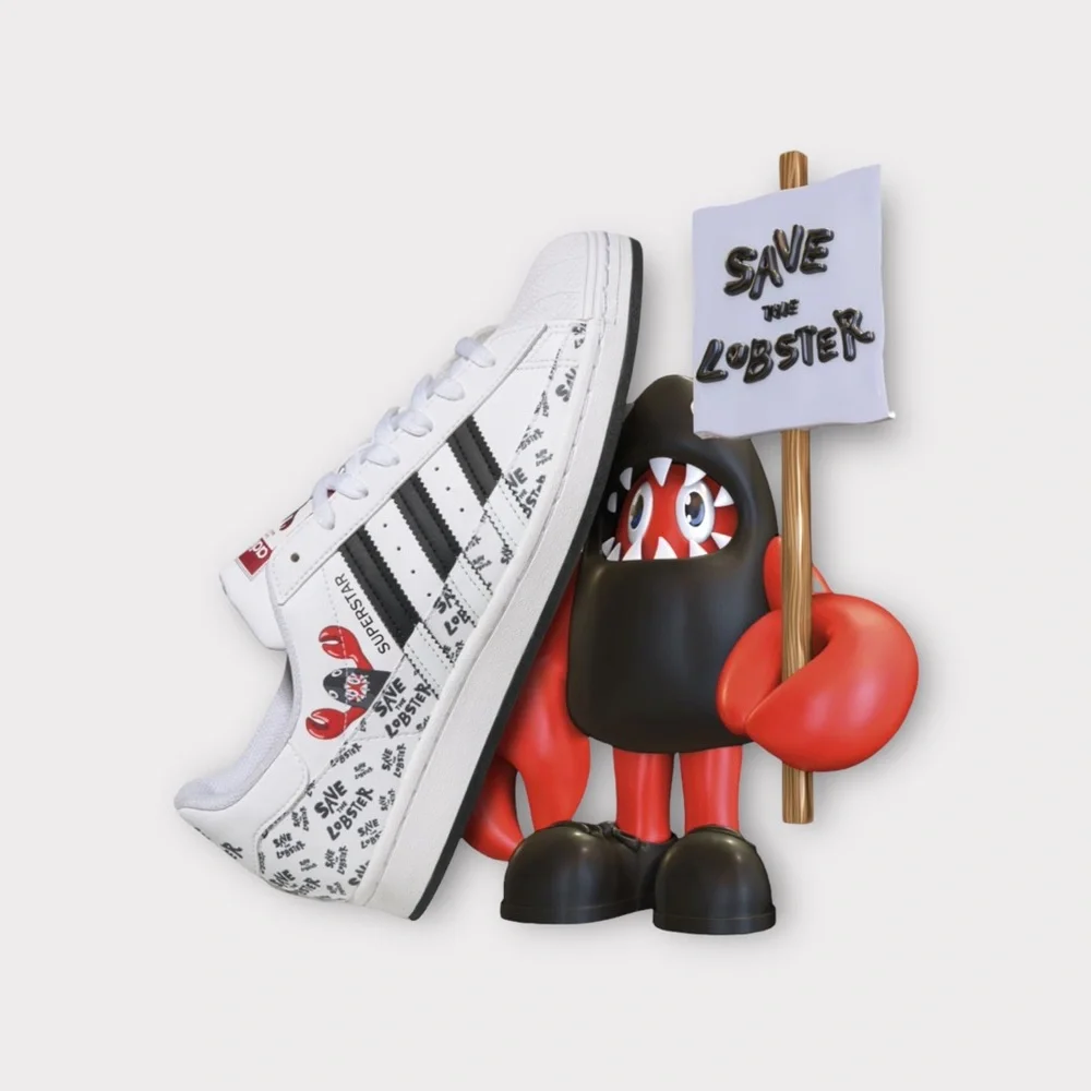 Adidas x Philip Colbert Save The Lobster Superstar Sneakers